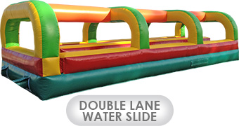 Double Lane Water Slide Jumping Castle